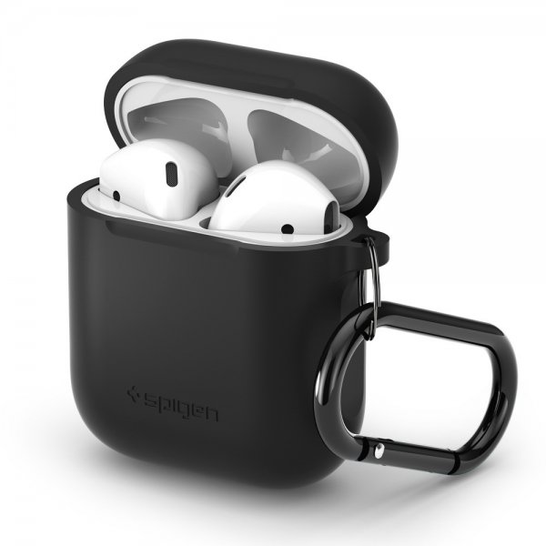 Spigen AirPods 1/2 Skal Silicone Case Svart
