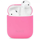 holdit AirPods 1/2 Skal Silikon Bright Pink