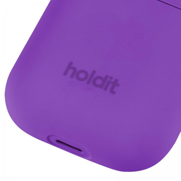 holdit AirPods 1/2 Skal Silikon Bright Purple