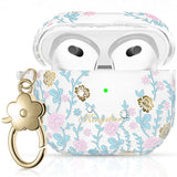 Kingxbar AirPods 3 Skal Flora Series Rosa Blå