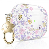 Kingxbar AirPods 3 Skal Flora Series Rosa Lila