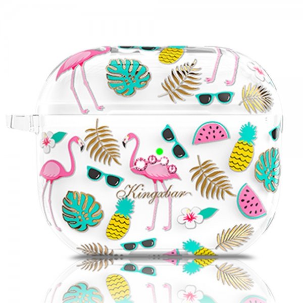 Kingxbar AirPods 3 Skal Fresh Series Flamingos