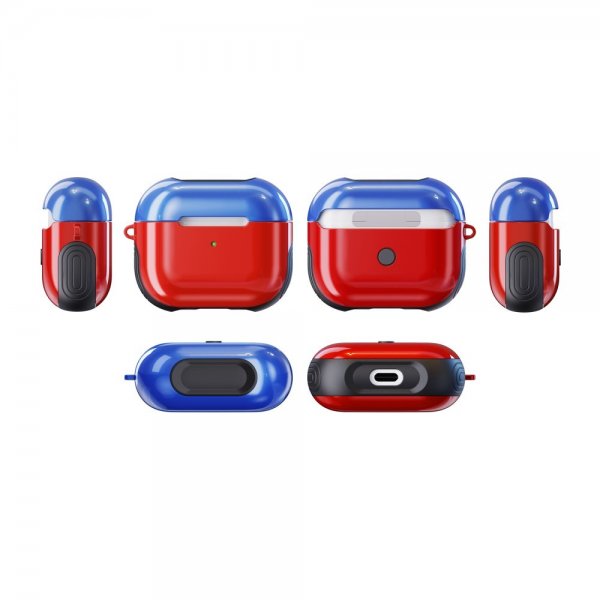 AirPods 3 Skal Gummerad Röd Blå