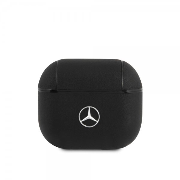 Mercedes Benz AirPods 3 Skal Metal Logo Svart