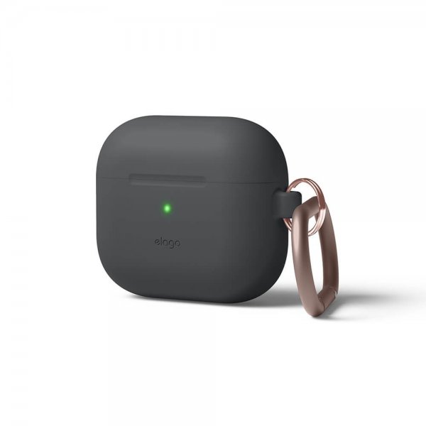Elago AirPods 3 Skal Silicone Hang Case Mörkgrå