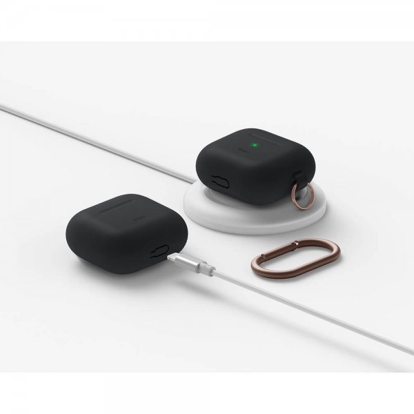 Elago AirPods 3 Skal Silicone Hang Case Svart