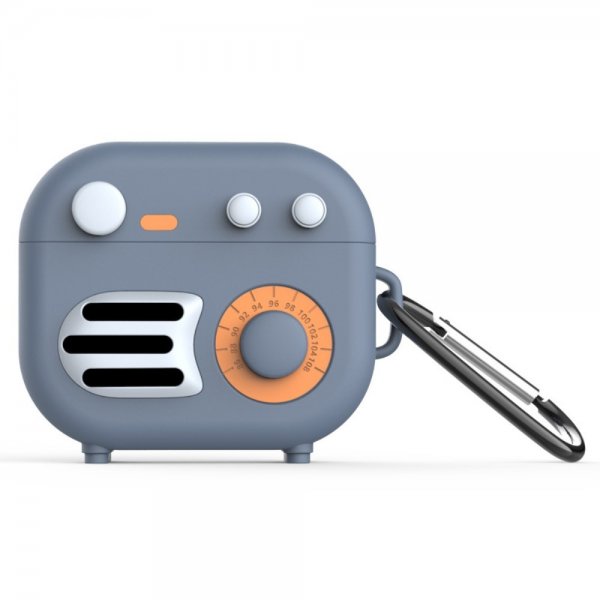 AirPods 3 Skal Silikon 3D Retro Radio Grå
