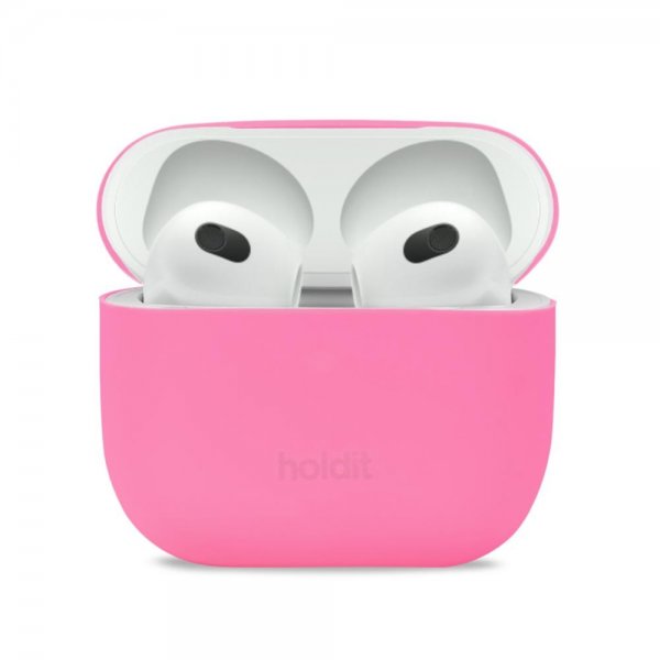 Holdit AirPods 3 Skal Silikon Bright Pink