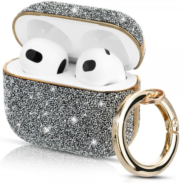 Kingxbar AirPods 3 Skal Strass Silver