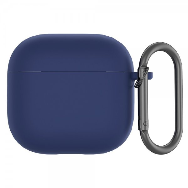 AirPods 4 Skal i Silikon med Karbinhake Mörkblå
