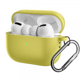 AirPods Pro 2 Skal i Silikon med Karbinhake Gul