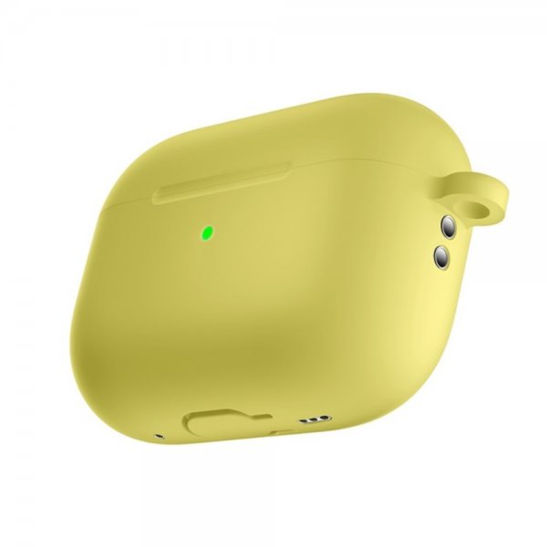 AirPods Pro 2 Skal i Silikon med Karbinhake Gul