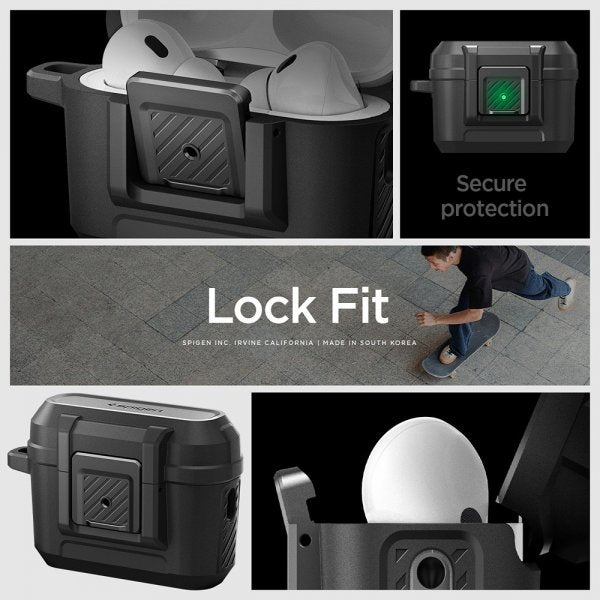 Spigen AirPods Pro 2 Skal Lock Fit Matte Black