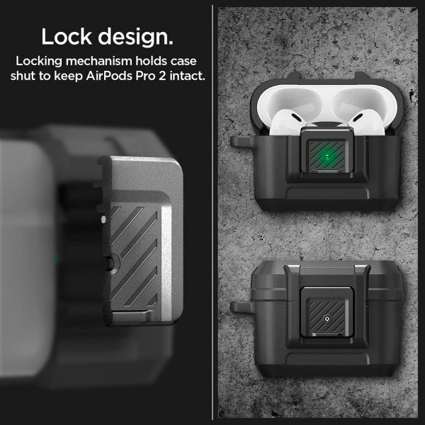 Spigen AirPods Pro 2 Skal Lock Fit Matte Black