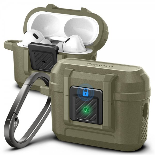 Spigen AirPods Pro 2 Skal Lock Fit Vintage Khaki