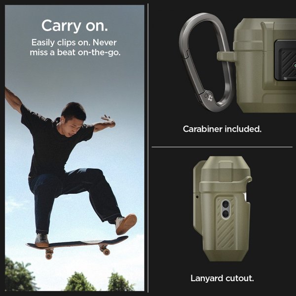 Spigen AirPods Pro 2 Skal Lock Fit Vintage Khaki