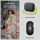 Spigen AirPods Pro 2 Skal Silicone Fit + Strap Svart
