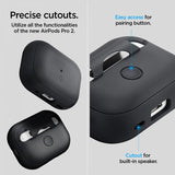 Spigen AirPods Pro 2 Skal Silicone Fit + Strap Svart