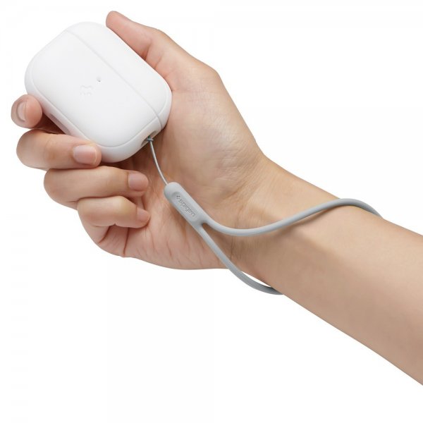 Spigen AirPods Pro 2 Skal Silicone Fit + Strap Vit