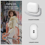 Spigen AirPods Pro 2 Skal Silicone Fit + Strap Vit