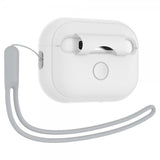 Spigen AirPods Pro 2 Skal Silicone Fit + Strap Vit