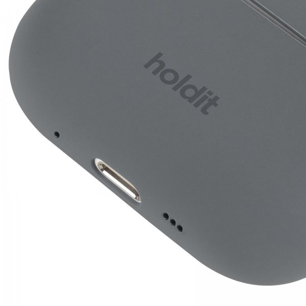 holdit AirPods Pro/AirPods Pro 2 Skal Silikon Space Gray