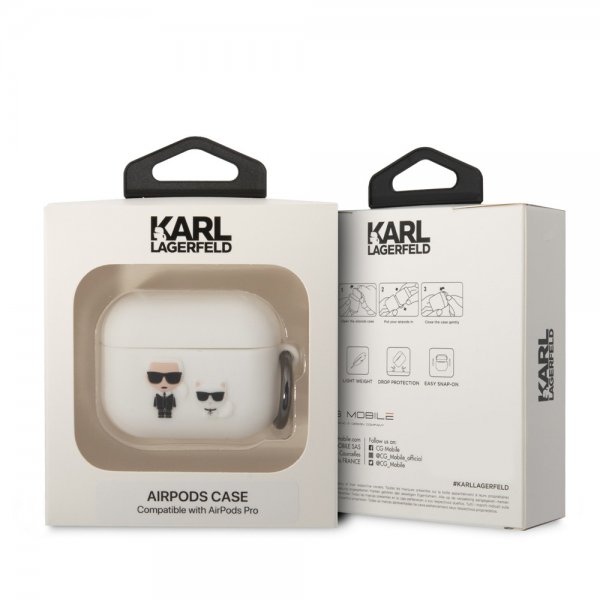 Karl Lagerfeld AirPods Pro Skal 3D Logo Vit