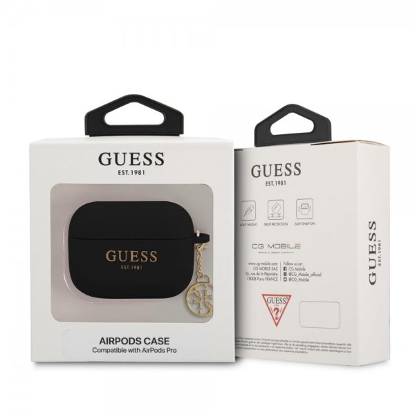 Guess AirPods Pro Skal Classic Logo 4G Charm Svart