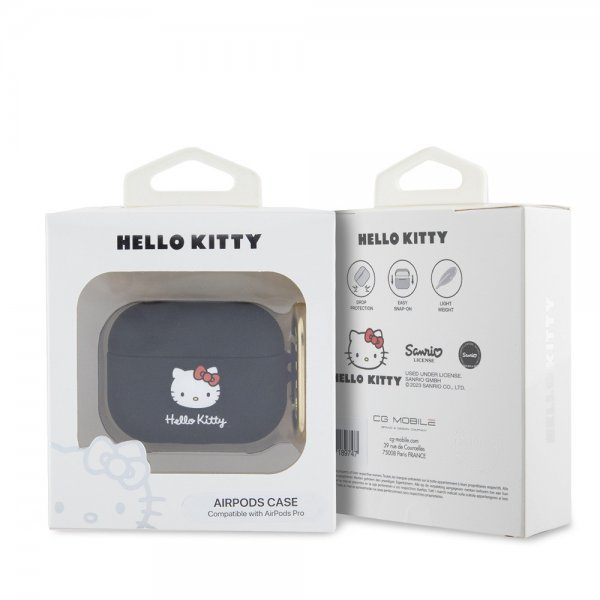 Hello Kitty AirPods Pro Skal Liquid Silicone Svart