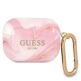 Guess AirPods Pro Skal Shiny Marble Rosa