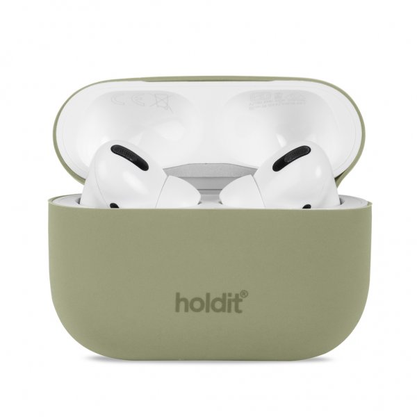 holdit AirPods Pro/AirPods Pro 2 Skal Silikon Khaki Green