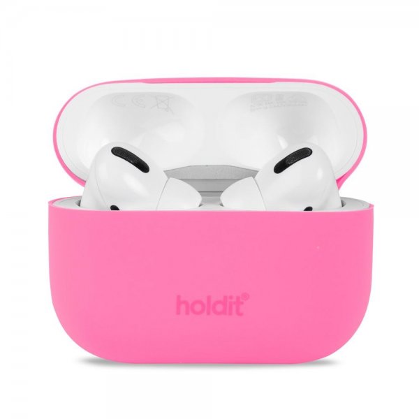 holdit AirPods Pro/AirPods Pro 2 Skal Silikon Bright Pink