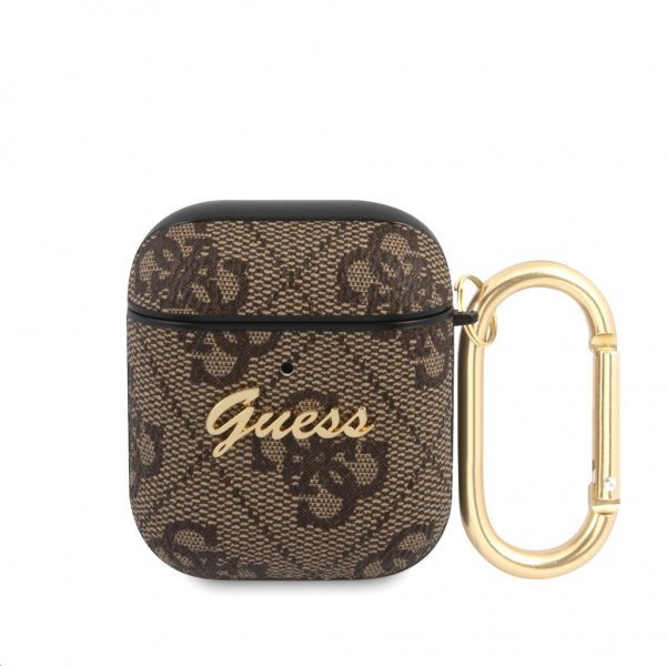 Guess AirPods (1/2) Skal 4G Script Brun