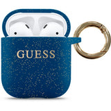 Guess AirPods (1/2) Skal Glitter Blå