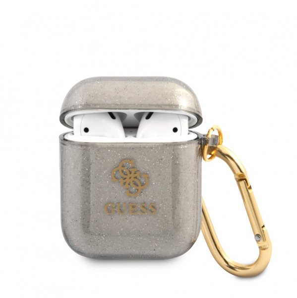 Guess AirPods (1/2) Skal Glitter Case Svart