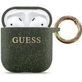 Guess AirPods (1/2) Skal Glitter Khaki