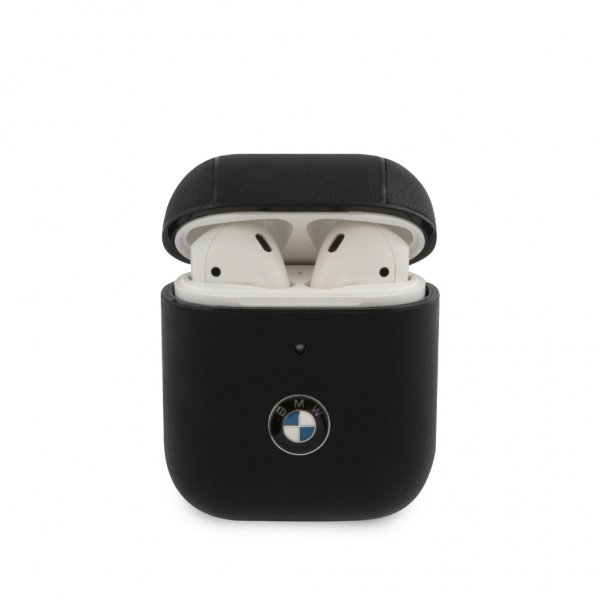 BMW AirPods (1/2) Skal Leather Case Svart