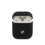 BMW AirPods (1/2) Skal Leather Case Svart
