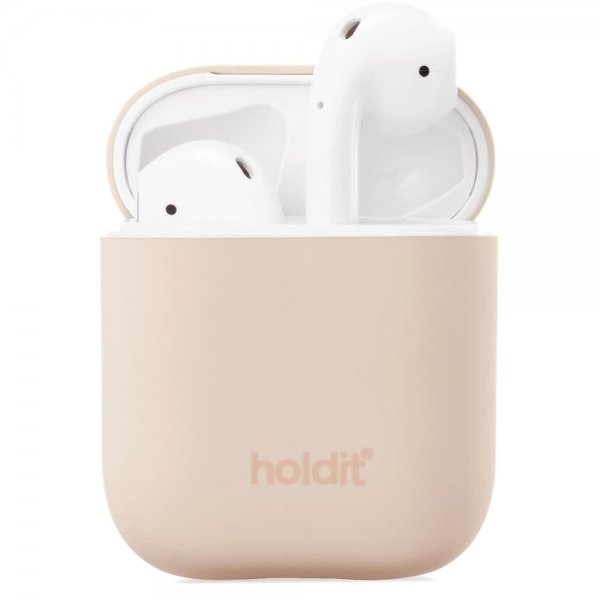 holdit AirPods (1/2) Skal Silikon Beige