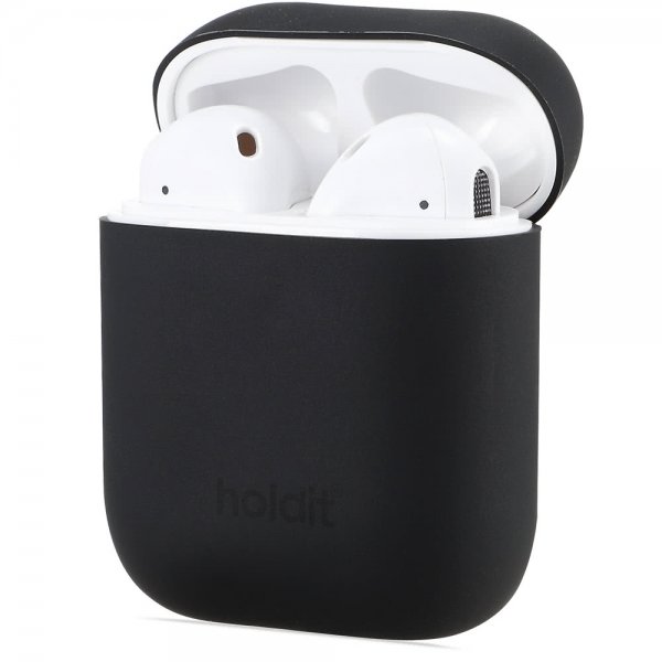 Holdit AirPods (1/2) Skal Silikon Nygård Svart
