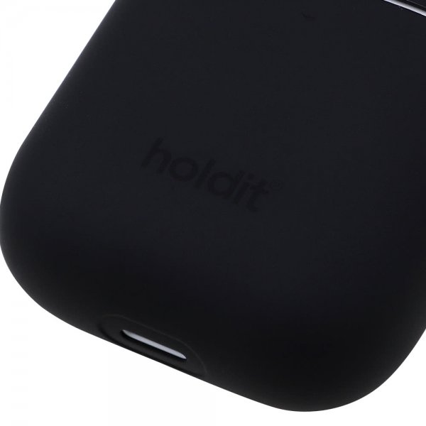 Holdit AirPods (1/2) Skal Silikon Nygård Svart