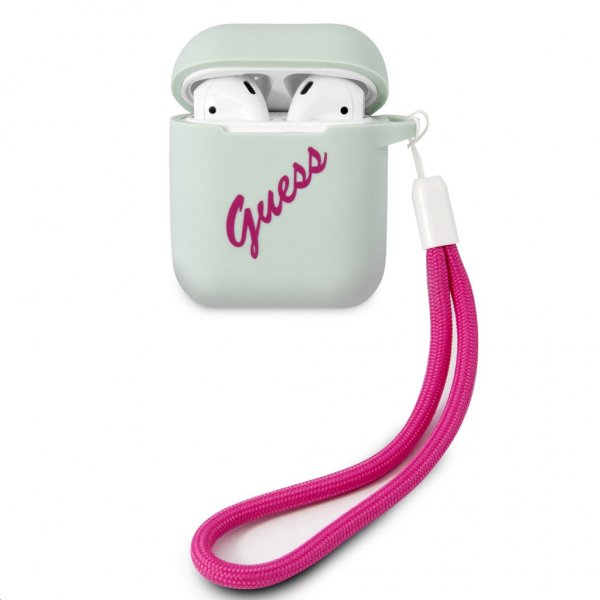 Guess AirPods (1/2) Skal Vintage Silicone Blå