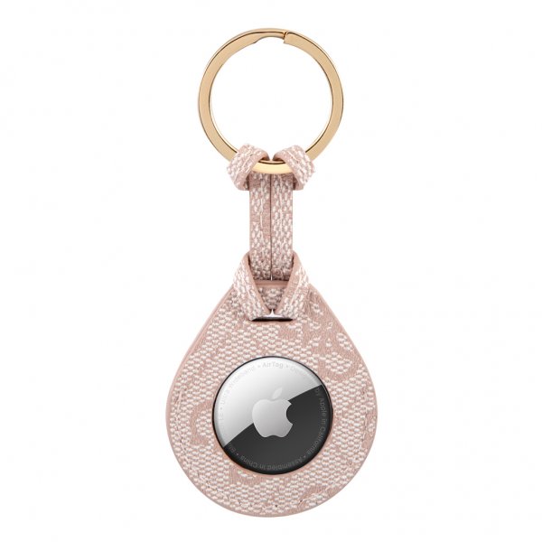Guess AirTag Hållare 4G Logo Rosa