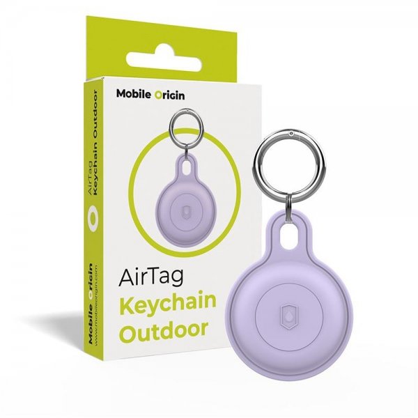Mobile Origin AirTag Hållare Keychain Outdoor Lila