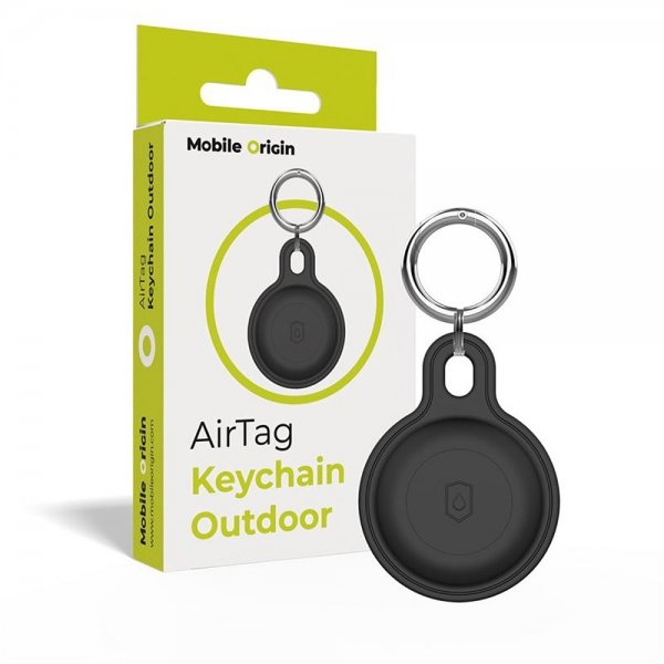 Mobile Origin AirTag Hållare Keychain Outdoor Svart