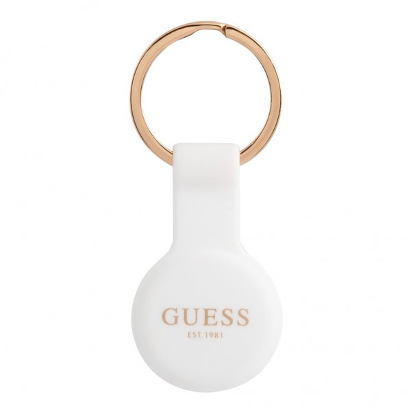 Guess AirTag Hållare med Logo Vit