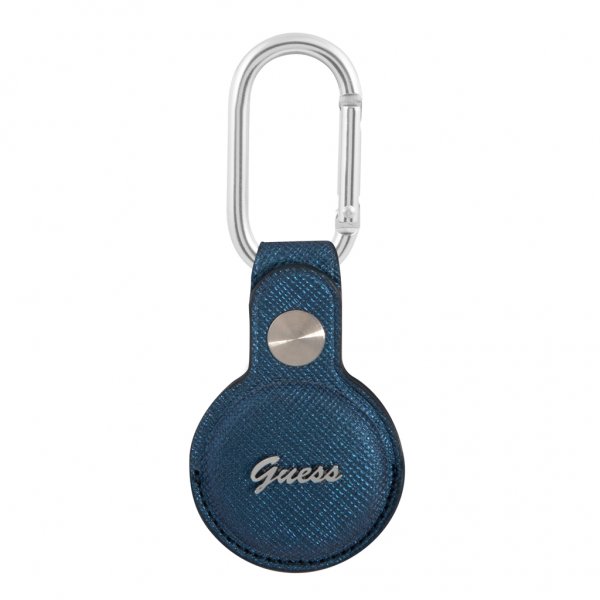 Guess AirTag Hållare Saffiano Blå