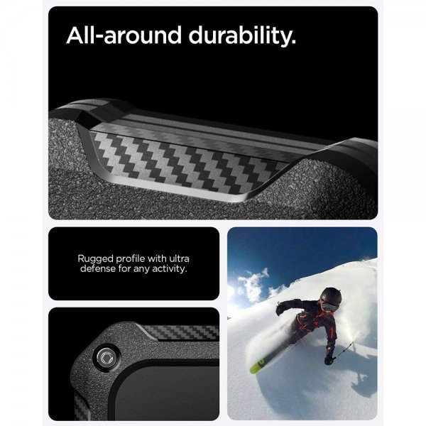 Spigen AirTag Hållare Tough Armor IP 4-pack Svart