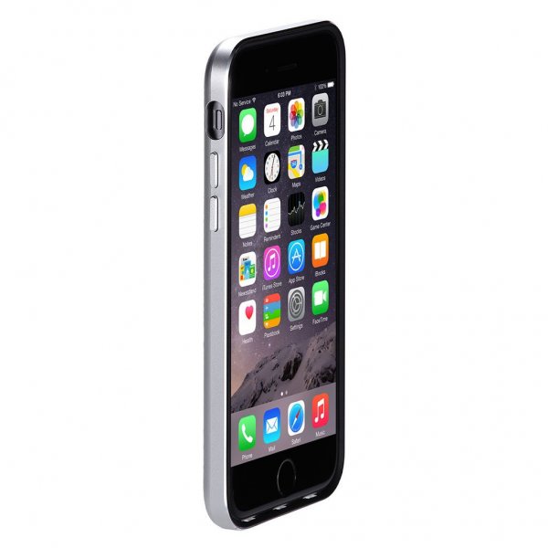 Just Mobile iPhone 6/6s Skal AluFrame Leather Svart Silver