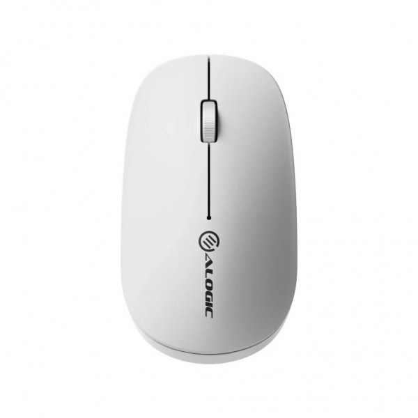 ALOGIC Trådlös Mus Echelon Bluetooth USB-C laddningsbar 4 knappar Vit